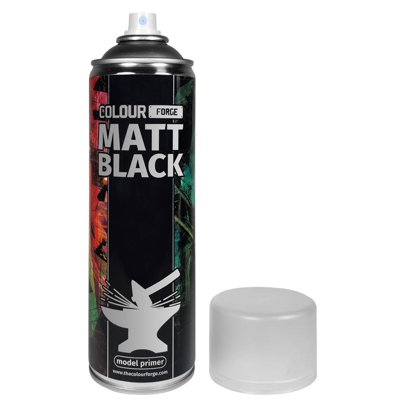 Specifically formulated to give exceptional, smooth coverage and a matt finish, providing a great foundation for paint to adhere to, whilst retaining all the details of each and every miniature on your hobby desk. The Colour Forge Colour Forge Spray: Matt Black (500ml) - TCF-SPR-001 - 5060843100508
