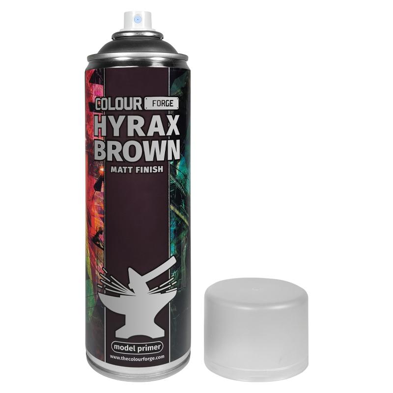 Specifically formulated to give exceptional, smooth coverage and a matt finish, providing a great foundation for paint to adhere to, whilst retaining all the details of each and every miniature on your hobby desk. The Colour Forge Colour Forge Spray: Hyrax Brown (500ml) - TCF-SPR-031 - 5060843101895