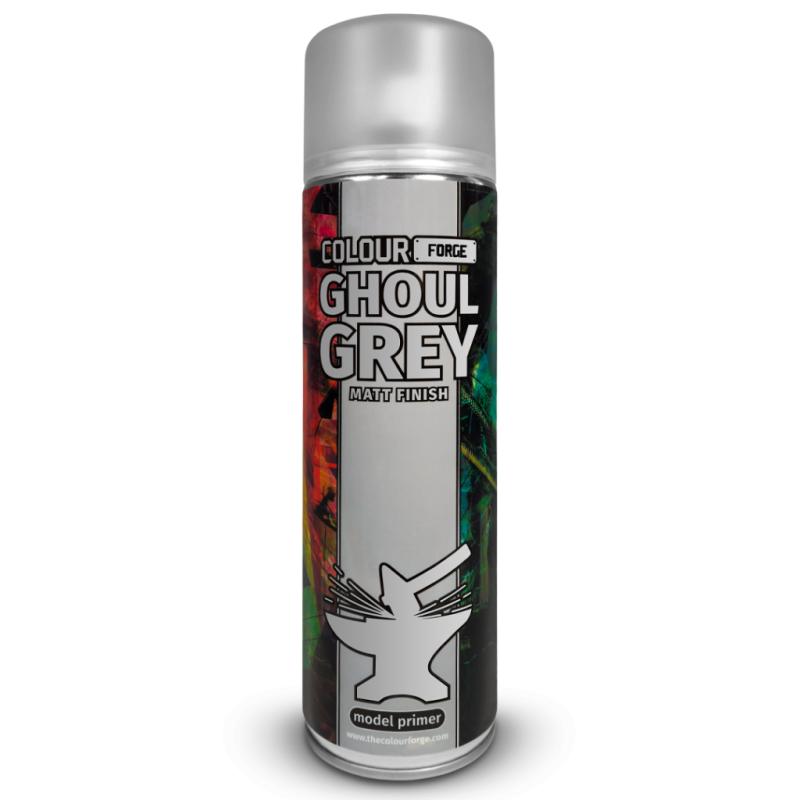 Colour Forge Ghoul Grey is a light grey Spray Primer, great if you want a base to highlight up to white from. The Colour Forge Colour Forge Spray: Ghoul Grey (500ml) - TCF-SPR-006 - 5060843101208