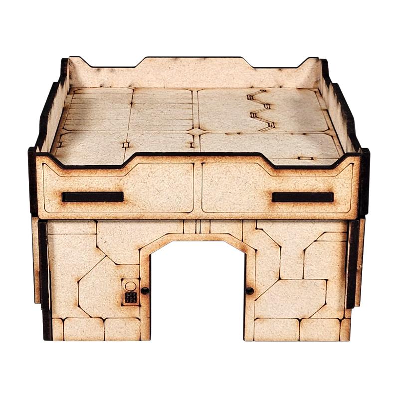 Made from laser cut precision 3mm MDF, this kit is easy to assemble and has optional magnetisation points for the doors and windows. The Colour Forge Infinity Infinity Terrain - Bourak - TCF-SCI-015 - 5060843103493