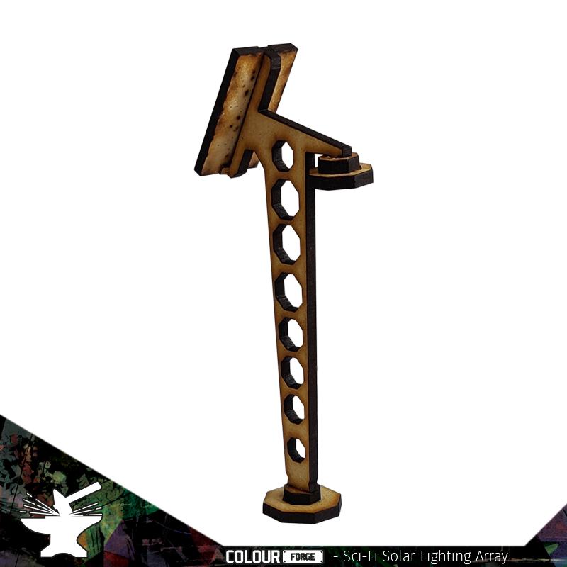 This Sci-Fi Solar Light Array kit is the perfect addition to any 25-32mm sci-fi table! Each kit contains 6 lighting arrays. The Colour Forge Sci-Fi Solar Street Light Arrays - TCF-SCI-007 - 5060843100577