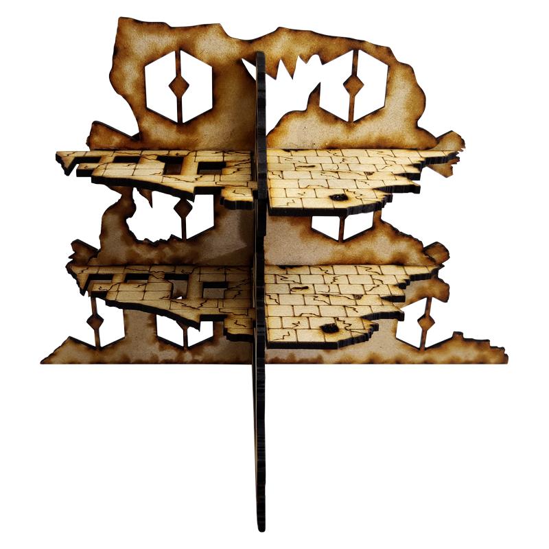 Sector Sept is a sci-fi terrain set designed for use with Warhammer 40,000, Infinity and much more!Dimensions: (Width: 225mm) (Depth: 110mm) (Height: 155mm)This quick and easy to assemble kit is made from 3mm mdf and is cut with precision to ensure minimal effort removing it from the sprue.This kit requires assembly. Models shown for scale and not included. The Colour Forge Sector Sept Ruins #4 - TCF-SSR-004 - 5060843101529