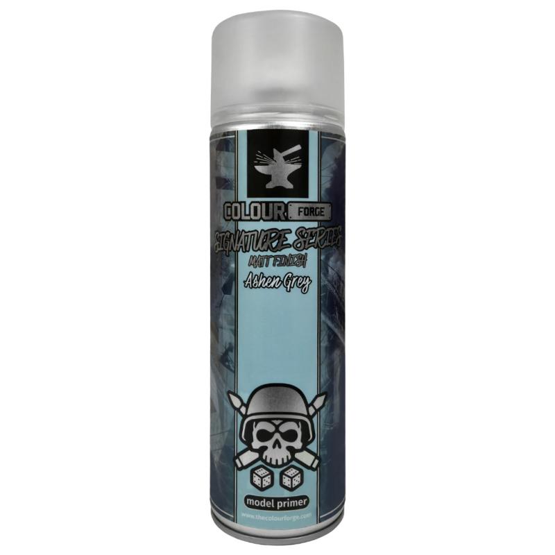 Colour Forge Ashen Grey is a cold, blue tinted off white and a hobby cupboard essential for a massive variety of projects. The Colour Forge Colour Forge Spray: Signature Series - Ashen Grey (500ml) - TCF-SPR-032 - 5060843104261