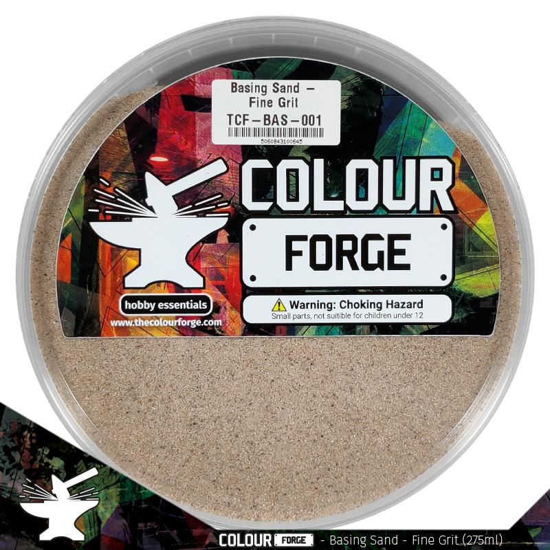 Basing sand is an essential for any hobbyist and we've got the perfect product for you.Our fine basing sand is kiln dried and perfect for use straight out of the pot. Typical grit size 0.25-0.75mmIt's provided in a sturdy tamper proof pot so you can store it conveniently. The Colour Forge Basing Sand - Fine Grit - TCF-BAS-001 - 5060843100645