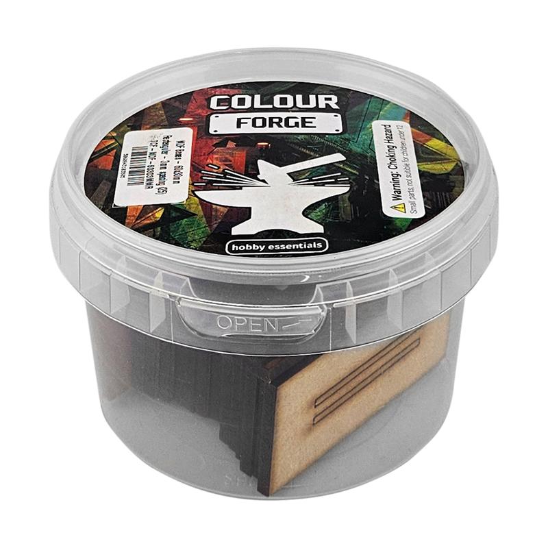 These bases are a fantastic value way to base a full army of miniatures without breaking the bank!They are made from 3mm MDF and supplied in a strong stack-able container.Contents:Size - 60x30mm with 3mm spacing.Shape - RectangularQuantity - 24Packaging - reusable plastic container with lid The Colour Forge MDF Bases - 60x30mm Rectangular - 3mm spacing (24) - TCF-MDF-60303MMR - 5060843103585