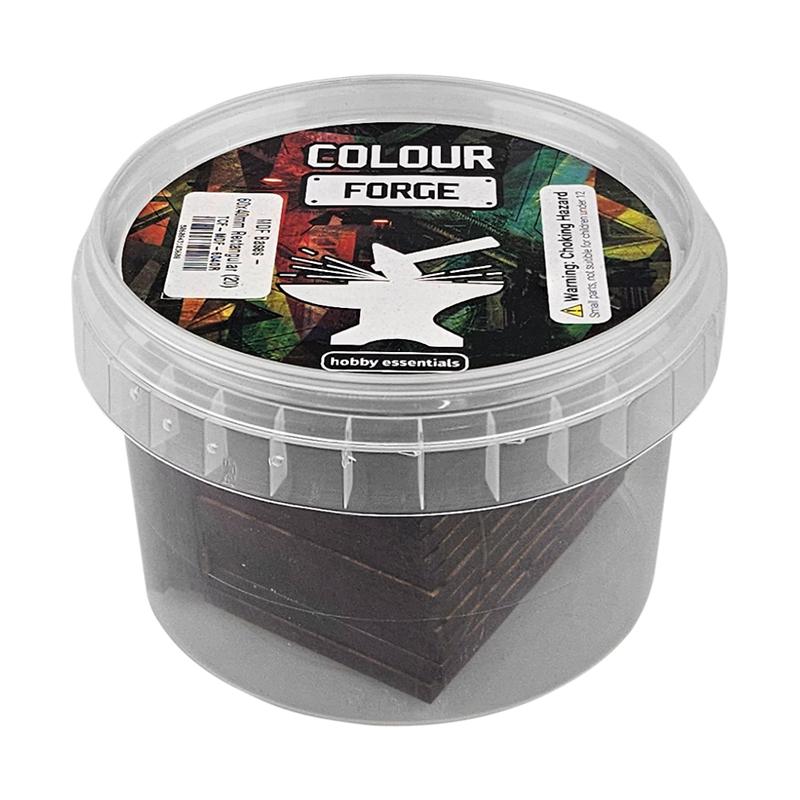 These bases are a fantastic value way to base a full army of miniatures without breaking the bank!They are made from 3mm MDF and supplied in a strong stack-able container.Contents:Size - 60x40mmShape - RectangularQuantity - 18Packaging - reusable plastic container with lid The Colour Forge MDF Bases - 60x40mm Rectangular (18) - TCF-MDF-6040R - 5060843103608