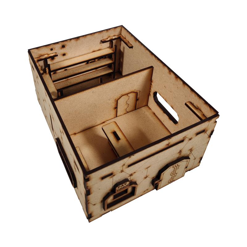 This quick and easy to assemble kit is made from 3mm mdf and is cut with precision to ensure minimal effort removing it from the sprue.The door contains 2 holes for magnets, these measure 2mm wide by 3mm deep, there is a similar hole on the door frame. The roof is completely removable for access during gaming and modelling.This kit requires assembly. The Colour Forge Sci-Fi Exchange - TCF-SCI-012 - 5060843101543