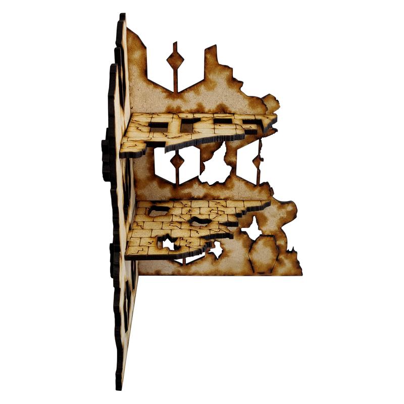 Sector Sept is a sci-fi terrain set designed for use with Warhammer 40,000, Infinity and much more!Dimensions: (Width: 110mm) (Depth: 110mm) (Height: 155mm)This quick and easy to assemble kit is made from 3mm mdf and is cut with precision to ensure minimal effort removing it from the sprue.This kit requires assembly. Models shown for scale and not included. The Colour Forge Sector Sept Ruins #1 - TCF-SSR-001 - 5060843101499