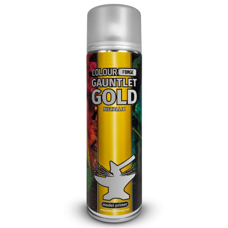 Colour Forge Gauntlet Gold is a brilliantly vibrant Gold Spray Primer, perfect for the army of ultimate bodyguards as well as mighty golden statues. The Colour Forge Colour Forge Spray: Gauntlet Gold (500ml) - TCF-SPR-019 - 5060843101321