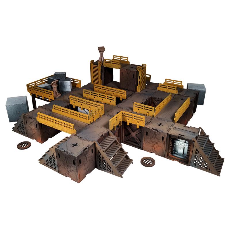 Our new modular terrain set is perfect for your Sci-Fi skirmish games. Whether you're creating tight corridor fights or sprawling industrial complexes our interlocking set can be assembled & reassembled to your hearts content!This Mega Bundle contains: Underforge - Modular Terrain Core SetUnderforge - Platforms and WalkwaysUnderforge - Crates and ObjectivesMade from laser cut precision 3mm MDF, this kit is easy to assemble.The Underforge terrain kit can be used as a standalone piece of terrain or combined with others in the range to add more variety to your gaming table. All our Underforge terrain is interchangeable and modular. The Colour Forge Underforge - Mega Bundle - TCF-SCI-023 - 5060843104650