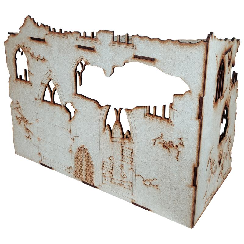 The Competitive Tournament Terrain Pack from the Colour Forge allows you to easily and effortlessly fill your gaming table with enough terrain to wage (miniature) war over. Comprising 12 buildings in 3 different sizes, you will be equipped with enough buildings and terrain to outfit a full size mirrored 6x4ft gaming table. Also included in the terrain set are 4 additional pieces of scatter terrain to further flesh out and enhance your battlefield. Laser cut from 3mm MDF, these buildings can be configured in a number of ways to ensure your competitive matches are fought over a fair and consistent battlefield. Whilst this set has been specifically designed with competitive tournament play in mind, the casual gamer will equally be at home, honing their skills using this great terrain set. Supplied unpainted and requires assembly. We recommend Colour Forge PVA glue for assembly. Dimensions (unassembled) - L 386mm x W 339mm x H 63mmLarge building (x4) assembled - L 305mm x W 153mm x H 237mmMedium building (x4) assembled - L 254mm x W 128mm x H 241mmSmall building (x4) assembled - L 153mm x W 111mm x H 157mmScatter terrain (x4) assembled - L 200mm x W 180mm x H 30mm The Colour Forge Competitive Tournament Terrain Pack - TCF-SCI-014 - 5060843103400