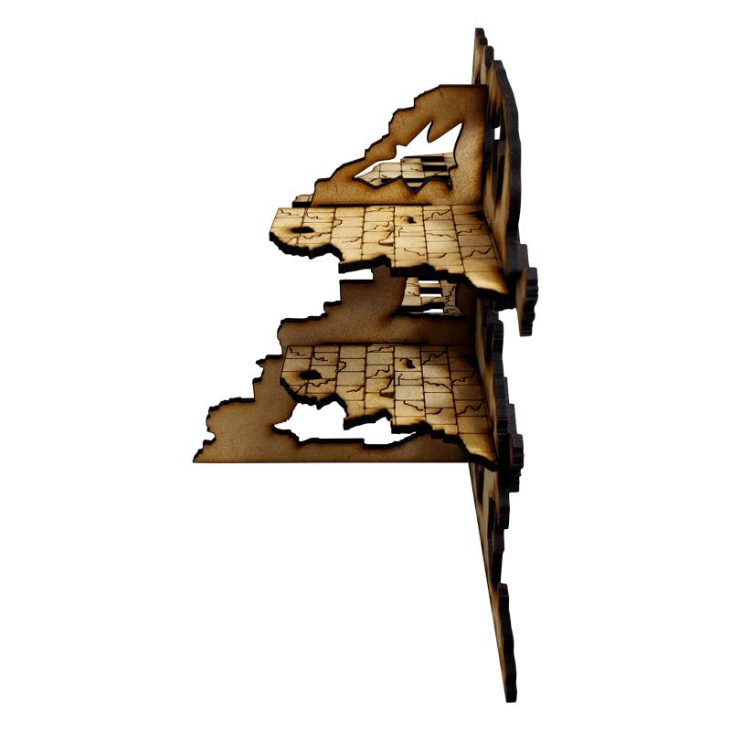 Sector Sept is a sci-fi terrain set designed for use with Warhammer 40,000, Infinity and much more!Dimensions: (Width: 225mm) (Depth: 110mm) (Height: 155mm)This quick and easy to assemble kit is made from 3mm mdf and is cut with precision to ensure minimal effort removing it from the sprue.This kit requires assembly. Models shown for scale and not included. The Colour Forge Sector Sept Ruins #4 - TCF-SSR-004 - 5060843101529