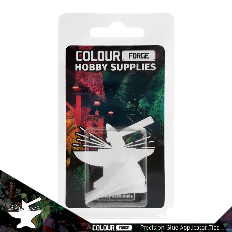 Precision Glue Application Tips are the perfect way to ensure your assmebly is clean and exactly as you want it.The Colour Forge tips are made of a durable plastic meaning they are reusable. They fit perfectly onto our super glue bottles and can be removed between uses for storage. Use a pin or small needle to prevent any blocking during storage or drying.Each tip has a pre-cut hole in the top measuring approximatley 0.75mm.Contents:5x Precision Glue Application Tips The Colour Forge Precision Glue Application Tips - TCF-HBT-001 - 5060843101079