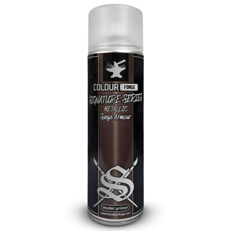Colour Forge Siege Armour is our third metallic primer in a great Brass colour, opening up new avenues for priming miniatures. The Colour Forge Colour Forge Spray: Signature Series - Siege Armour (500ml) - TCF-SPR-036 - 5060843104308