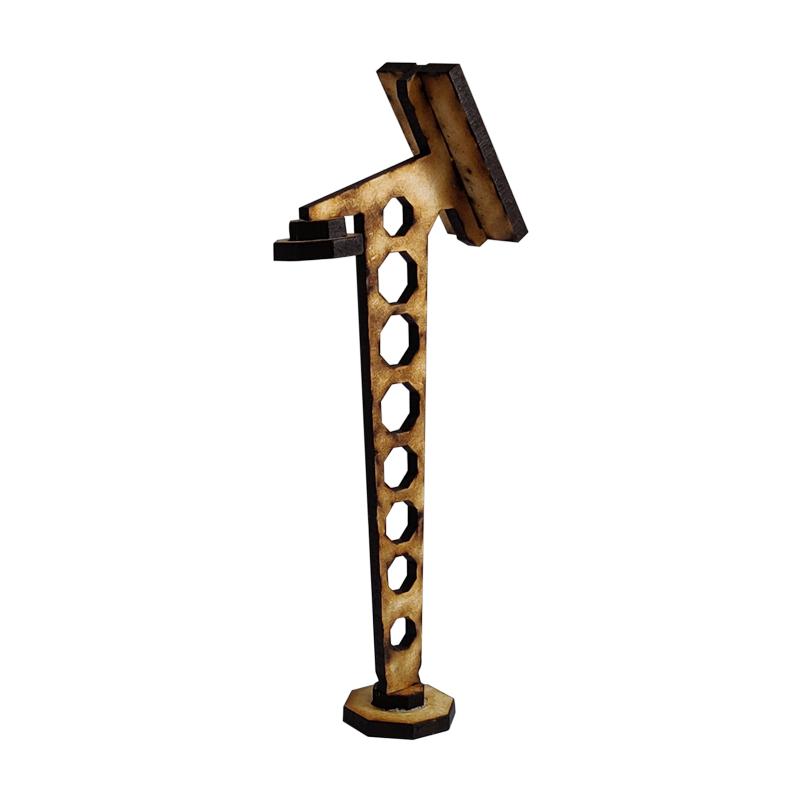 Dimensions: (Base width: 22mm) (Array width: 55mm) (Height: 130mm) The Colour Forge Sci-Fi Solar Street Light Arrays - TCF-SCI-007 - 5060843100577