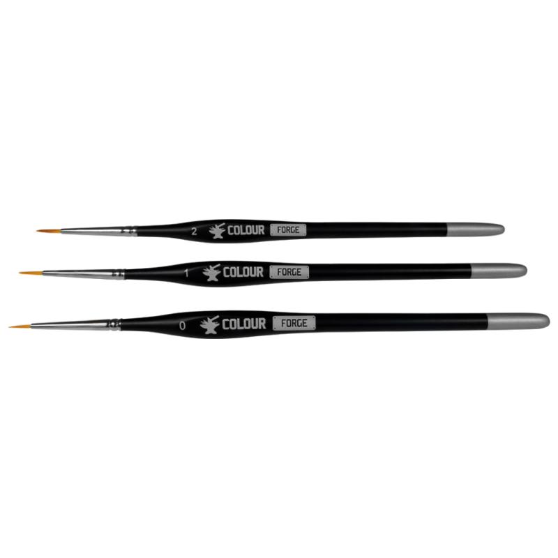 The Colour Forge Brush Pack contains 3 brushes specifically designed to enhance your hobby experience and take your painting to the next level. Whether you are a novice just starting out in or a seasoned veteran, this Brush Pack will #upyourhobbygame The Colour Forge The Colour Forge Brush Pack - TCF-BPK-001 - 5060843102328