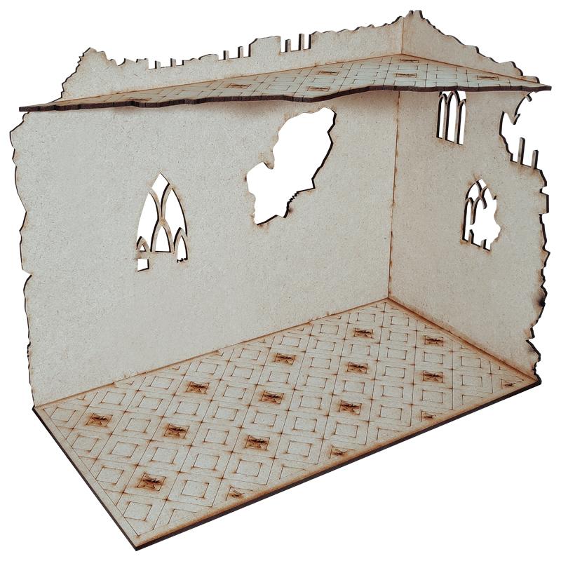 The Competitive Tournament Terrain Pack from the Colour Forge allows you to easily and effortlessly fill your gaming table with enough terrain to wage (miniature) war over. Comprising 12 buildings in 3 different sizes, you will be equipped with enough buildings and terrain to outfit a full size mirrored 6x4ft gaming table. Also included in the terrain set are 4 additional pieces of scatter terrain to further flesh out and enhance your battlefield. Laser cut from 3mm MDF, these buildings can be configured in a number of ways to ensure your competitive matches are fought over a fair and consistent battlefield. Whilst this set has been specifically designed with competitive tournament play in mind, the casual gamer will equally be at home, honing their skills using this great terrain set. Supplied unpainted and requires assembly. We recommend Colour Forge PVA glue for assembly. Dimensions (unassembled) - L 386mm x W 339mm x H 63mmLarge building (x4) assembled - L 305mm x W 153mm x H 237mmMedium building (x4) assembled - L 254mm x W 128mm x H 241mmSmall building (x4) assembled - L 153mm x W 111mm x H 157mmScatter terrain (x4) assembled - L 200mm x W 180mm x H 30mm The Colour Forge Competitive Tournament Terrain Pack - TCF-SCI-014 - 5060843103400