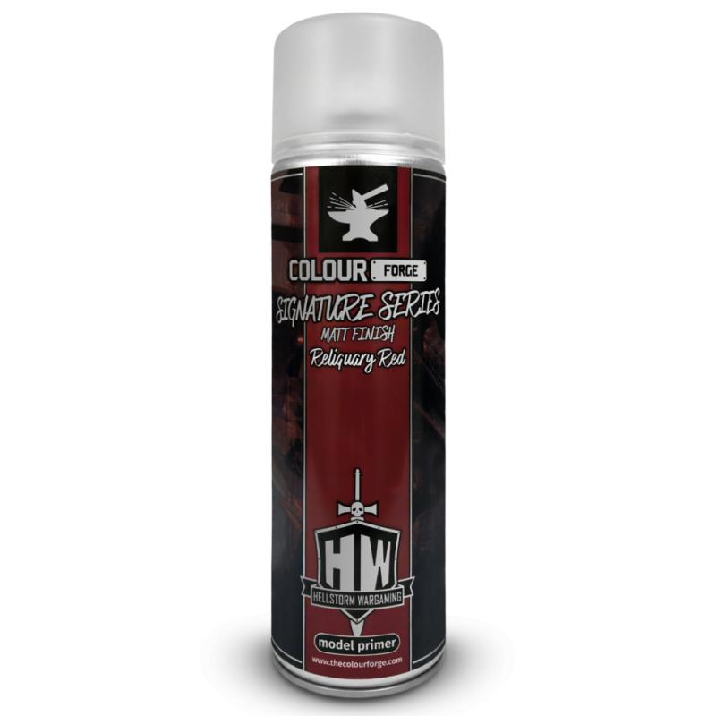 Colour Forge Reliquary Red is a darker red, perfect for everything from rich, vibrant schemes to darker, earthy tones The Colour Forge Colour Forge Spray: Signature Series - Reliquary Red (500ml) - TCF-SPR-037 - 5060843104315