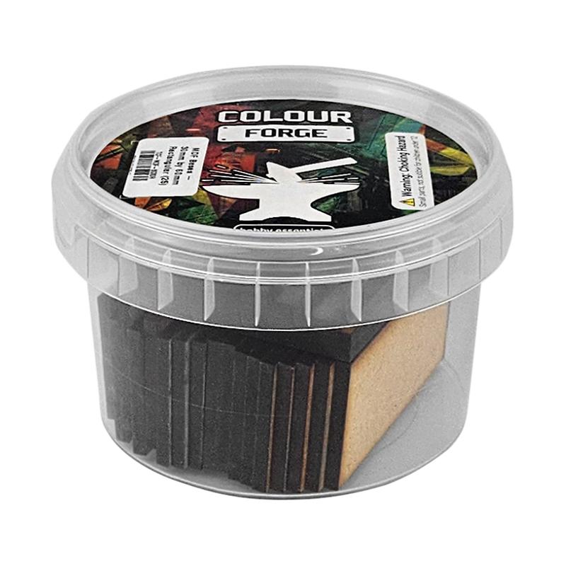 These bases are a fantastic value way to base a full army of miniatures without breaking the bank!They are made from 3mm MDF and supplied in a strong stack-able container.Contents:Size - 60x30mmShape - RectangularQuantity - 24Packaging - reusable plastic container with lid The Colour Forge MDF Bases - 60x30mm Rectangular (24) - TCF-MDF-6030R - 5060843103547
