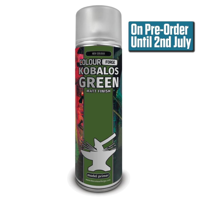 ***Please note this is a pre order. This products release date is Thursday July 2nd. Purchase now to secure your item/s to arrive with you for the launch date***Specifically formulated to give exceptional, smooth coverage and a matt finish, providing a great foundation for paint to adhere to, whilst retaining all the details of each and every miniature on your hobby desk. The Colour Forge Colour Forge Spray: Kobalos Green (500ml) - TCF-SPR-046 - 5060843106197
