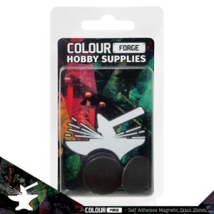 The Colour Forge Self-adhesive magnetic discs 25mm x10 - TCF-MDI-006 - 5060843101451