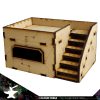 This Sci-Fi Hab Block Delta kit is the perfect addition to any 25-32mm sci-fi table!Dimensions: (Width:145mm) (Depth: 103mm) (Height: 82mm)This quick and easy to assemble kit is made from 3mm mdf and is cut with precision to ensure minimal effort removing it from the sprue.The door contains 2 holes for magnets, these measure 2mm wide by 3mm deep, there is a similar hole on the door frame. The roof is completely removable for access during gaming and modelling.This kit requires assembly. The Colour Forge Sci-Fi Hab Block Bravo - TCF-SCI-002 - 5060843100522