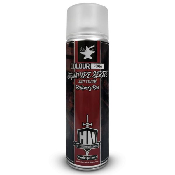 Colour Forge Reliquary Red is a darker red, perfect for everything from rich, vibrant schemes to darker, earthy tones The Colour Forge Colour Forge Spray: Signature Series - Reliquary Red (500ml) - TCF-SPR-037 - 5060843104315