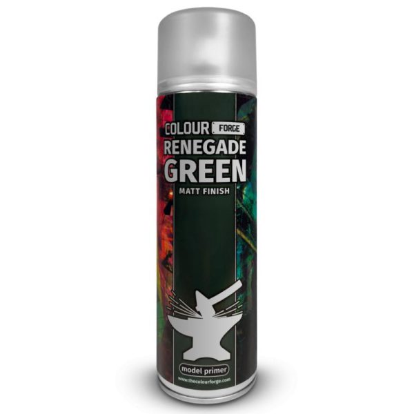 Colour Forge Renegade Green is a dark green Spray Primer, perfect for those morally grey, green-clad warriors. The Colour Forge Colour Forge Spray: Renegade Green (500ml) - TCF-SPR-012 - 5060843101253