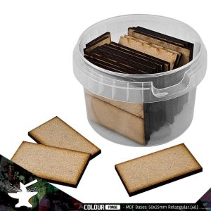The Colour Forge MDF Bases - 50x25mm Rectangular (35) - TCF-MDF-5025R - 5060843103592