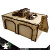This Sci-Fi Mech Garage kit is the perfect addition to any 25-32mm sci-fi table!Dimensions: (Width: 263/26mm) (Depth: 150mm) (Height: 105/90mm) (including/excluding sign & skylights)This quick and easy to assemble kit is made from 3mm mdf and is cut with precision to ensure minimal effort removing it from the sprue.The door contains 2 holes for magnets, these measure 2mm wide by 3mm deep, there is a similar hole on the door frame. The roof is completely removable for access during gaming and modelling.This kit requires assembly. The Colour Forge Sci-Fi Mech Garage - TCF-SCI-010 - 5060843100768