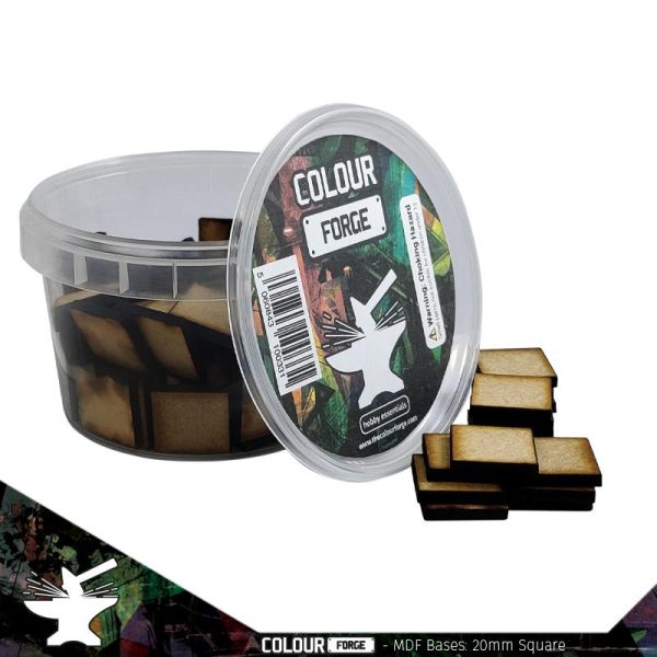 These bases are a fantastic value way to base a full army of miniatures without breaking the bank!They are made from 3mm MDF and supplied in a strong stackable container.Contents:Size - 20mmShape - SquareQuantity - 100Packaging - reusable plastic container with lid The Colour Forge MDF Bases - 20mm Square (100) - TCF-MDF-20S - 5060843100423