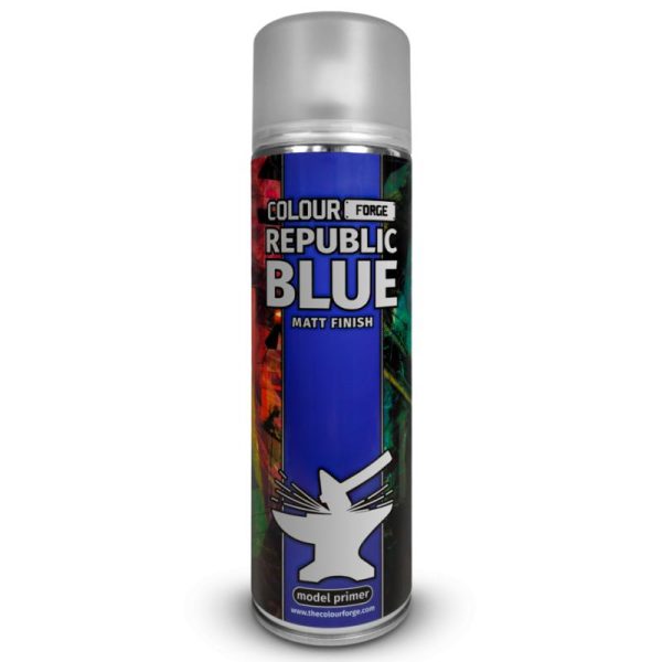 Colour Forge Republic Blue is a bright blue Spray Primer, perfect for sci-fi poster boys, fantasy knights, and more besides. The Colour Forge Colour Forge Spray: Republic Blue (500ml) - TCF-SPR-016 - 5060843101291