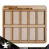Converter Movement Tray 25x50mm to 30x60mm (5x2)The perfect way to save you form having to rebase those classic miniatures, these movement trays allow you to use 25x50mm Based miniatures with the spacing of 30x60mm. Each tray is made from 3mm thick MDF parts which can be easily stuck together with white glue. The Colour Forge Converter Movement Tray 25x50mm to 30x60mm (5x2) - TCF-ACC-040 - 5060843103783
