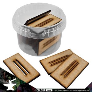 The Colour Forge MDF Bases - 60x30mm Rectangular - 3mm spacing (24) - TCF-MDF-60303MMR - 5060843103585