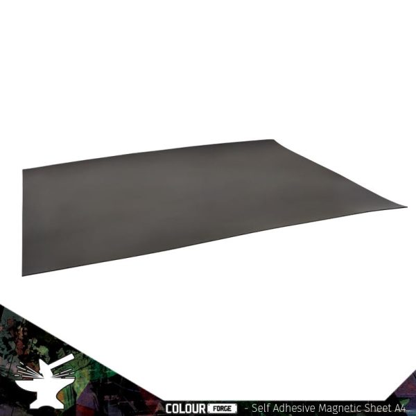 Magnetic sheets have a variety of applications. They can be used for movement trays, to magnetise terrain, add magnetic properties to cases or on larger modelling projects.Each sheet is 210x297mm (A4 size) and has a pre-applied adhesive surface on one side. These sheets can be cut using scissors for smaller or obscure shapes.Once ready to use, remove the paper backing and press firmly onto a clean and dry surface. Leave for 60 minutes for best results.Contents:1x 210x297mm sheet. 0.75mm thickness. The Colour Forge Self Adhesive Magnetic Sheet A4 - TCF-MSH-001 - 5060843100973