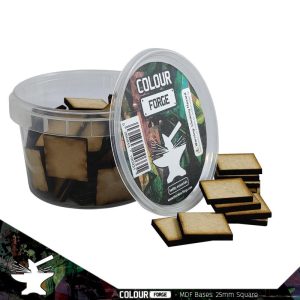 The Colour Forge MDF Bases - 25mm Square (70) - TCF-MDF-25S - 5060843100430