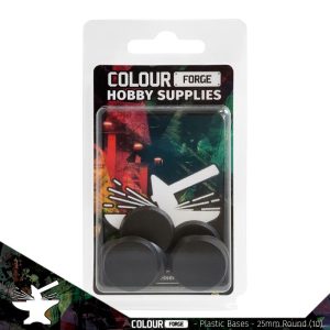 The Colour Forge Round Plastic Bases - 25mm x10 - TCF-PPB-001 - 5060843101086