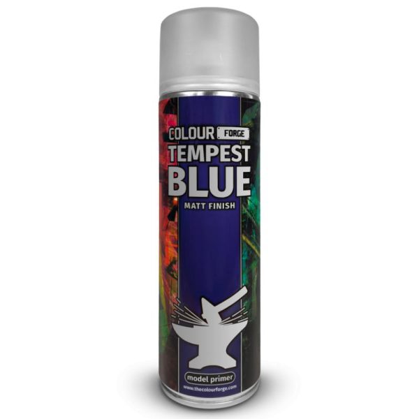 Colour Forge Tempest Blue is a dark navy blue Spray Primer, a great foundation for colder colour schemes. The Colour Forge Colour Forge Spray: Tempest Blue (500ml) - TCF-SPR-015 - 5060843101284