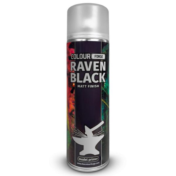 Colour Forge Raven Black is a dark, almost black Spray Primer, perfect for darker colour schemes that still require the ability to add shadow and create depth. The Colour Forge Colour Forge Spray: Raven Black (500ml) - TCF-SPR-027 - 5060843101932