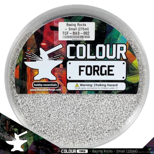 Use our super lightweight Basing Rocks to add depth to your model bases.Typical grit size 0.5-2.0mmKiln dried and perfect for use straight out of the pot alone or combined with basing sand for a great mix.It's provided in a sturdy tamper proof pot so you can store it conveniently. The Colour Forge Basing Rocks - Small - TCF-BAS-002 - 5060843100720
