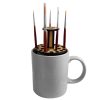 The "Mug o Brush" paint brush stand from The Colour Forge is a great addition to any work bench. Designed to save space and protect your brushes from damage.This kit is made of 3mm MDF which is quick and simple to assemble without compromising on quality. The stand when assembled will fit inside a typical mug to prevent any chance of knocking it over.This kit requires assembly.*mug and brushes not included The Colour Forge Mug o' Brush - Paint Brush Stand - TCF-ACC-002 - 5060843100591